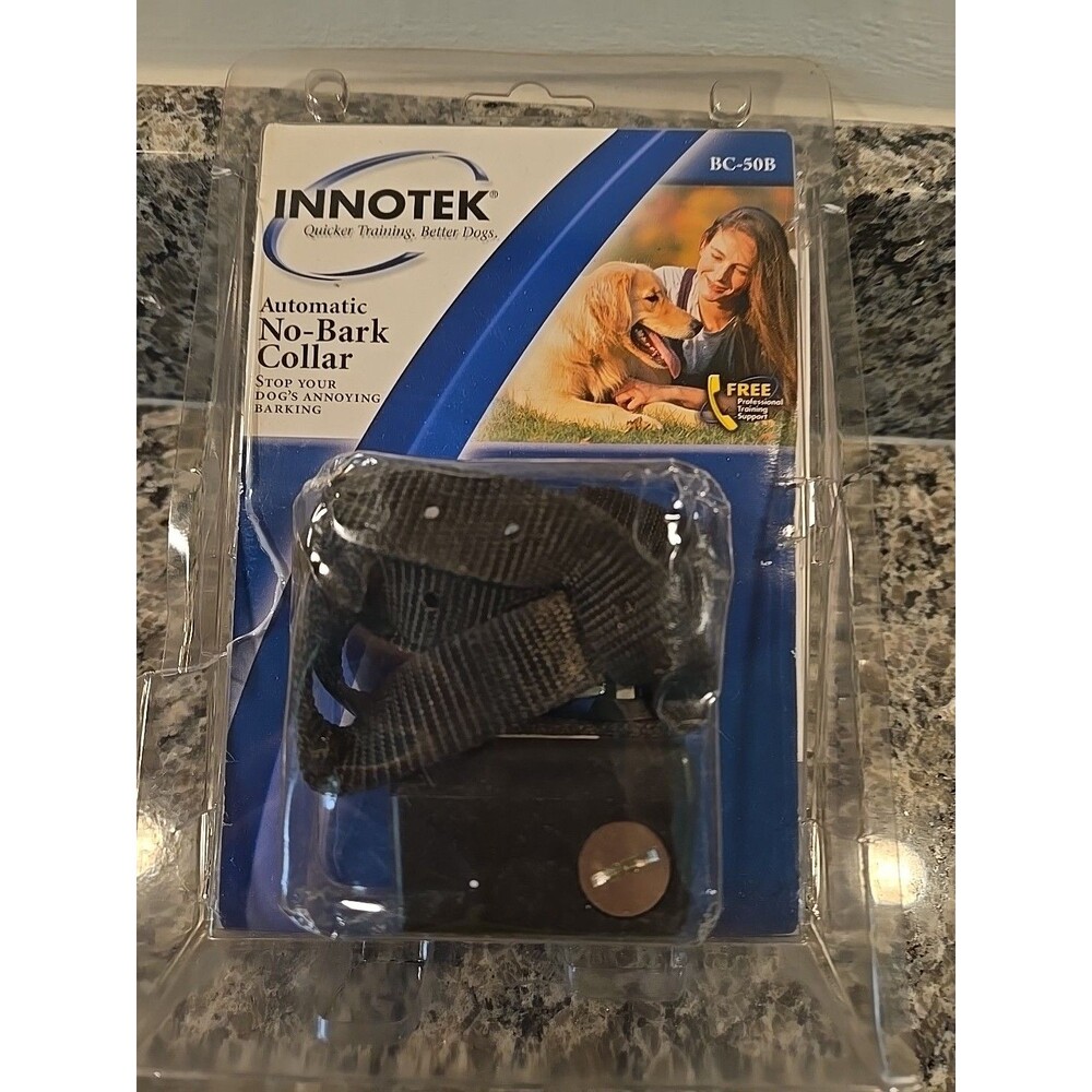 INNOTEK Automatic No-Bark Adjustable Dog Collar BC-50B - Open Box Complete